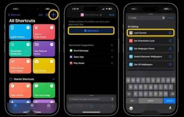 峨边苹果14锁屏维修店分享iPhone14升级iOS16.4后如何创建锁屏快捷方式 
